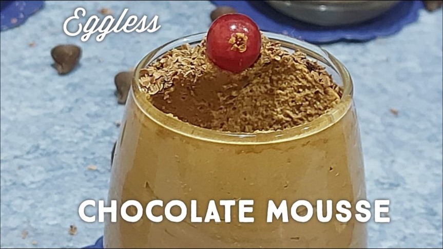 How to make Chocolate Mousse / 2 Ingredients/ Eggless/ Easy Mousse Recipe