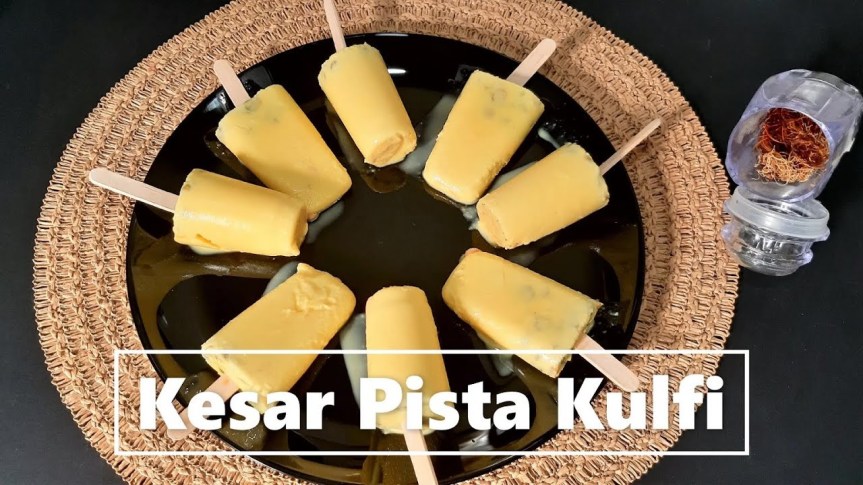 Kesar Pista Kulfi | Saffron Pistachio Ice Cream| No-Churn Indian Ice Cream