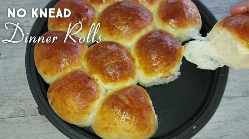 No knead Dinner Rolls /Ladi pav recipe